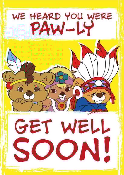 Cute Retro Get Well soon Card created by The Purple Spell