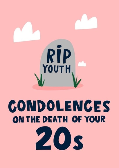 RIP Youth - Funny 30th Birthday Card created by Lucy Maggie Designs