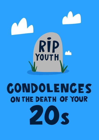 RIP Youth - Funny 30th Birthday Card - Condolences created by Lucy Maggie Designs