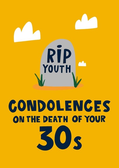RIP Youth - Funny 40th Birthday Card created by Lucy Maggie Designs