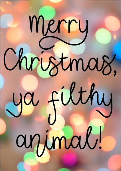 Cute Christmas card with iconic Christmas movie quote created by ABL Calligraphy