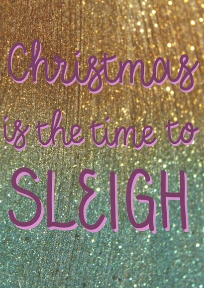 A cute sparkly Christmas card, perfect for the friend that always slays created by ABL Calligraphy