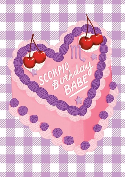 Scorpio Birthday Card - Birthday Babe created by The Stylist Illustrates