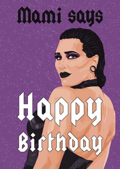 Rhea Ripley Mami Birthday Card - Wrestling WWE created by ttrappartt