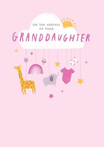 New Baby Granddaughter Card - New Arrival - Baby Girl created by Paperlink and Meraki Greeting Cards