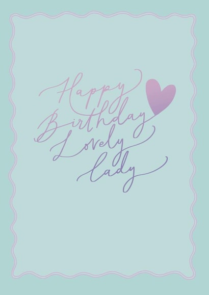 Happy Birthday Lovely Lady Card created by Paperlink and Meraki Greeting Cards