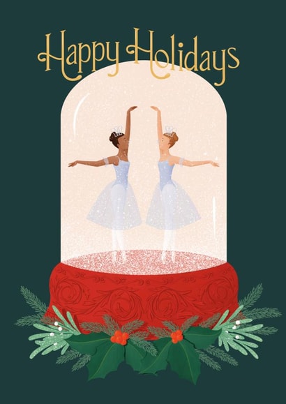 Nutcracker Christmas card for ballet lover created by Illustrated By Mabel