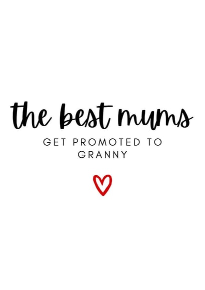 Cute Pregnancy Announcement Card - Mum to Granny Promotion created by Amy (Hedgecards)