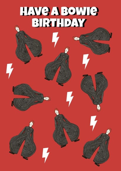 Bowie Music Fan Birthday Card created by Boldfish Designs