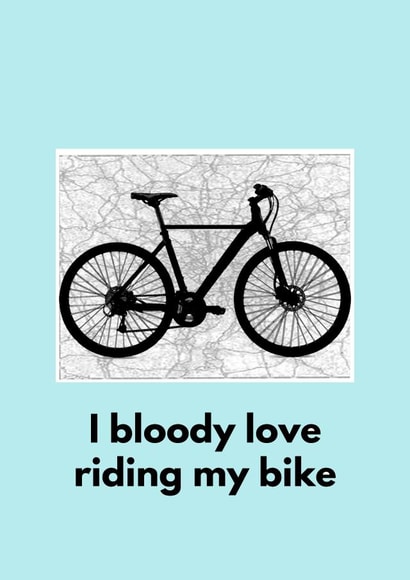 Bike birthday Card. Cyclists birthday card. Bike Lovers. Cycle card created by Kelly Connor Designs