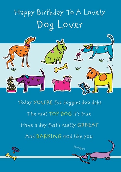 Lovely Dog Lover - Birthday Card created by Liverpool Card Studio