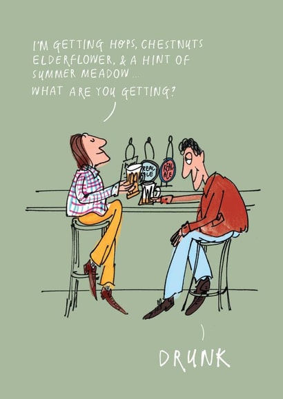 Funny Drinking Card - Birthday - Pub created by Paperlink and Meraki Greeting Cards