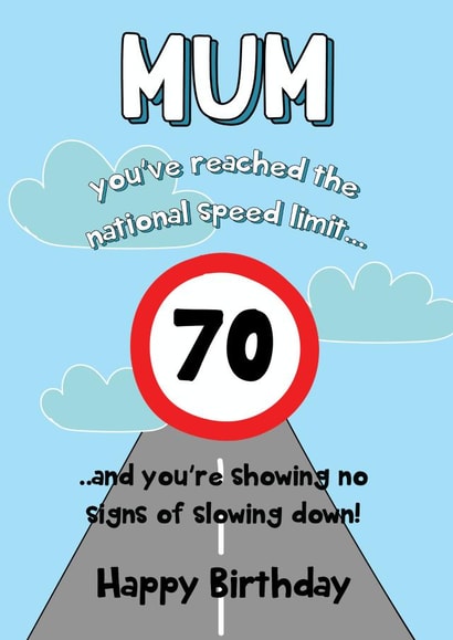 Cheeky National Speed Card - Happy 70th Birthday Mum! created by @Laura Lonsdale Designs