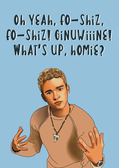 Funny Justin Timberlake card - 90s Music created by Peatree Art