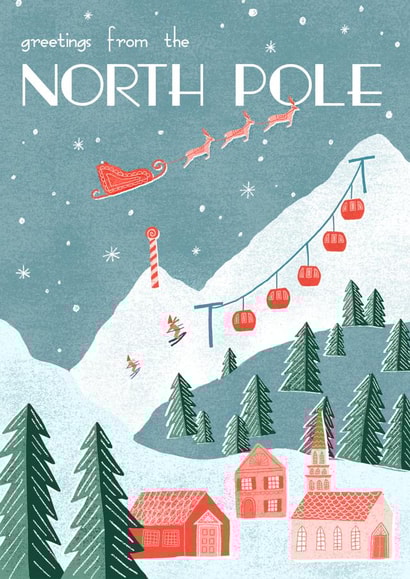 Greetings From The North Pole Christmas Card created by Callisto Design Co.