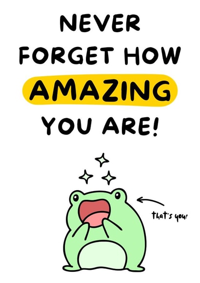 Thank You Card - You're Amazing Card - This Is Your Reminder You're Amazing created by WittyGoodsShop
