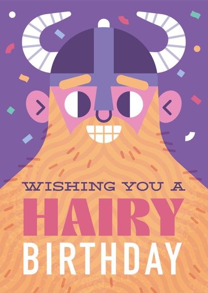 Happy birthday card - for hairy significant other - your favourite Viking! created by Chris Wharton