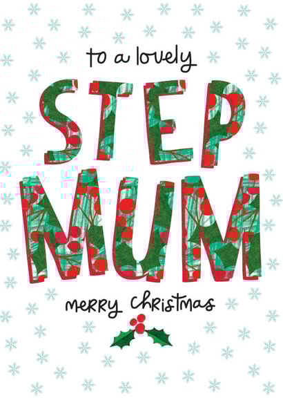 To a lovely Step Mum Merry Christmas created by The Boy and the Bear