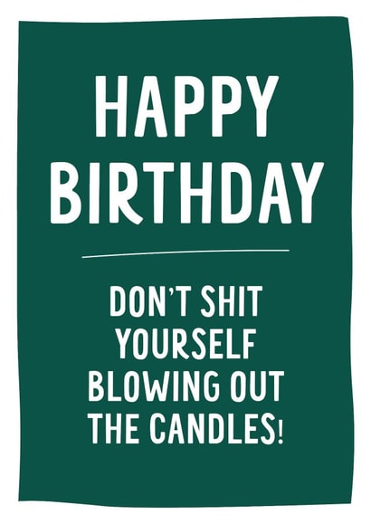 Funny Birthday Card - Careful Blowing out the Candles created by Gem Draws Stuff