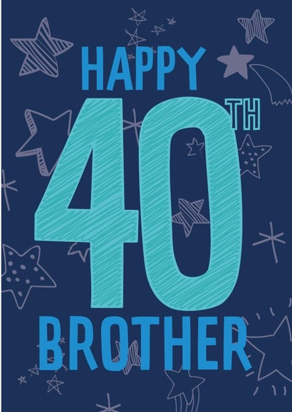 Classic Birthday Card - For Brother - 40th created by Betty Kitten