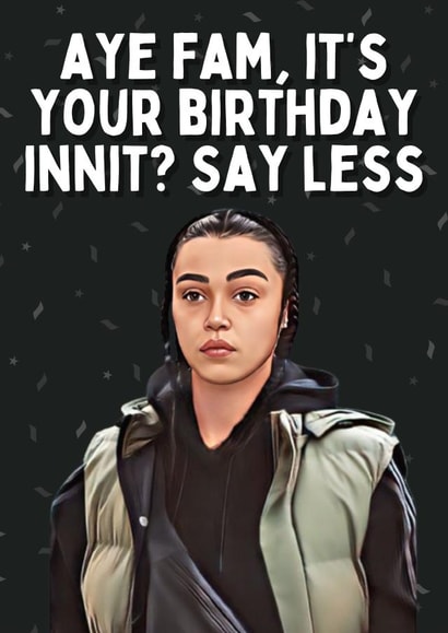 Top Boy Birthday Card - Jaq - Say Less created by ProperMintPrints.MCR