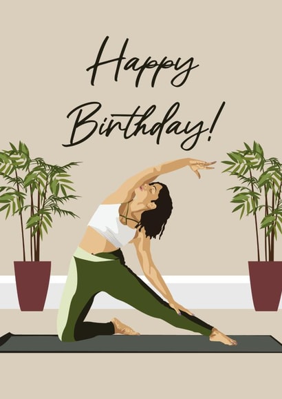Namaste, Yoga Birthday card for your loved one created by BB Designs
