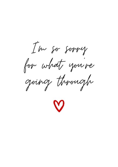 Heartfelt Sympathy Card - I’m so sorry created by Amy (Hedgecards)