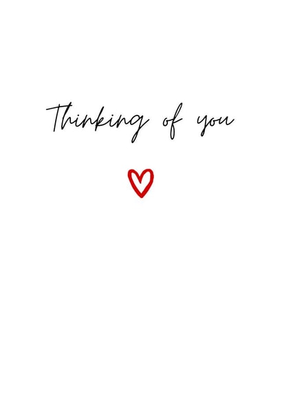 Heartfelt Thinking of you Card - Classic Typography created by Amy (Hedgecards)
