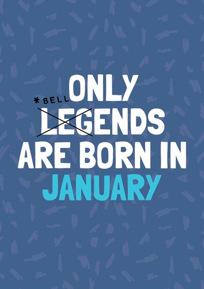 Funny January Birthday Card - Bellend created by AbiGoLucky