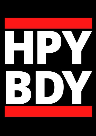 Hip Hop Themed Birthday Card Run DMC created by Oliver James