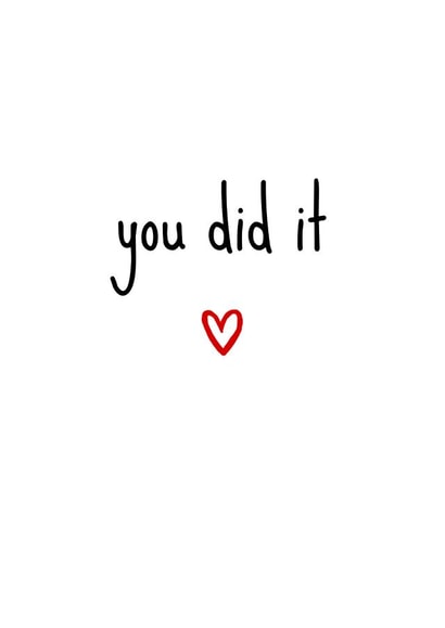 Cute Exams Card - Congratulations - You Did It created by Amy (Hedgecards)