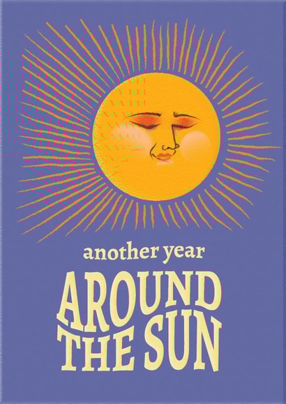 Pretty Happy Birthday Card – Another Year Around The Sun created by Lorna Dolby-Stevens