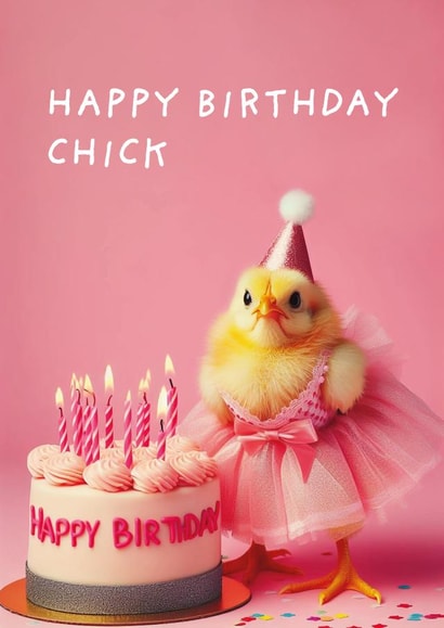 Cute Birthday Card For Friend - Happy Birthday Chick created by Mr Muir
