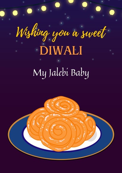 Cute Diwali card for a sweet significant other. created by Taz Mall