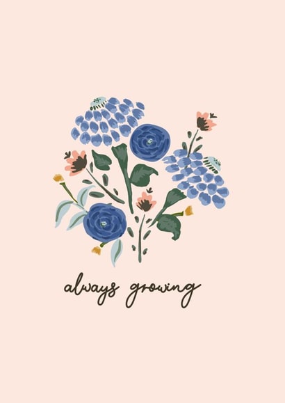 Always growing - hand painted flower bunch created by Kashmira Jayaprakash