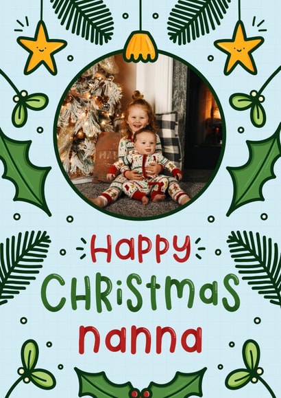 Cartoon Christmas Photo Card - Nanna created by Joanne Hawker