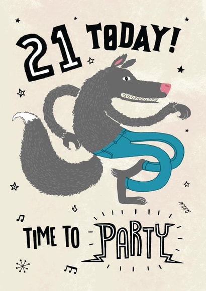 21st Birthday Wolf party - Time to Party created by Pencilface