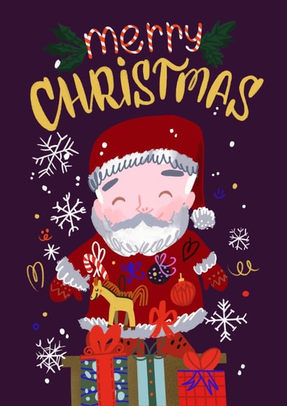 Cute Christmas Card To Your Nearest And Dearest — Merry Christmas created by Natalya Babaika
