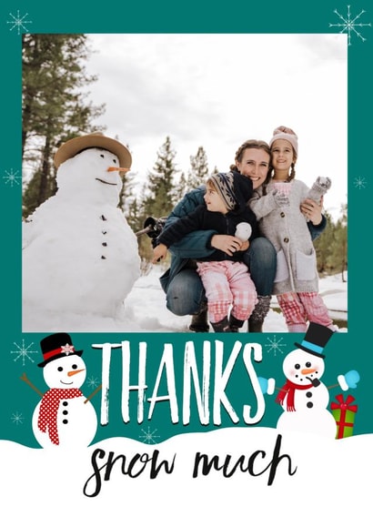Cute Thank You Christmas Photo Card - For Christmas Gifts created by Kerrylovescards