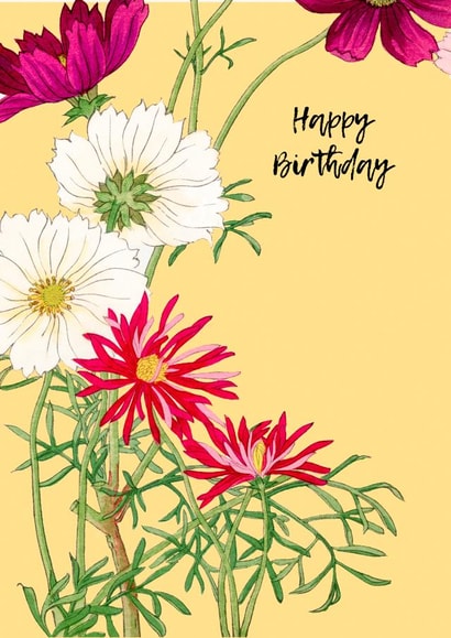 Beautiful Floral Card - Happy Birthday created by David Bennett