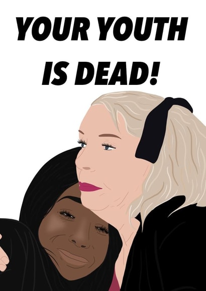 Your youth is dead big brother themed birthday card created by The little northerner