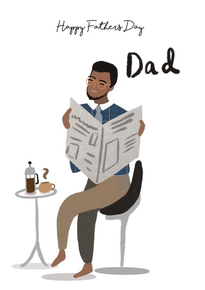 Classic Fathers Day Card - Illustrated Dad created by Tigerlily