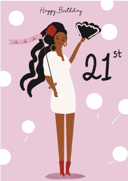 Pretty Birthday Card - 21st - For Her created by Tigerlily