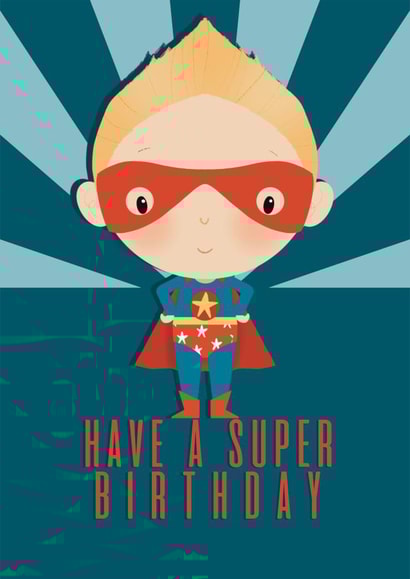 Cute Super Hero Card - Have a Super Birthday created by Bells Scambler
