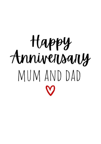 Cute Anniversary Card - Parents created by Amy (Hedgecards)