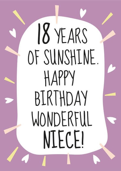Cute 18th Birthday Card - For Wonderful Nieces! created by Amy Munro
