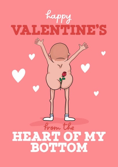 Cheeky Valentine’s Day Card - from the heart of my bottom created by Running with Scissors