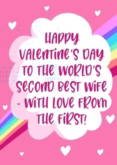Happy Valentine’s Day - Gay Wife Humour - Share The Rainbow Love created by Running with Scissors