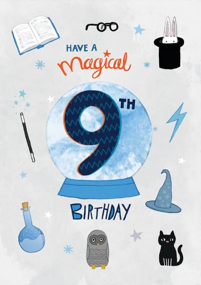 Magical 9th Birthday! - magic, spells, wizard icons created by Pencilface