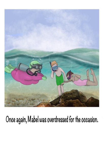 Funny blank card for your own message. created by Appleshed Art